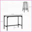 Ensemble de tables basses HOMcom 5 pièces avec 4 tabourets, style industriel gris rustique, structure en métal robuste
