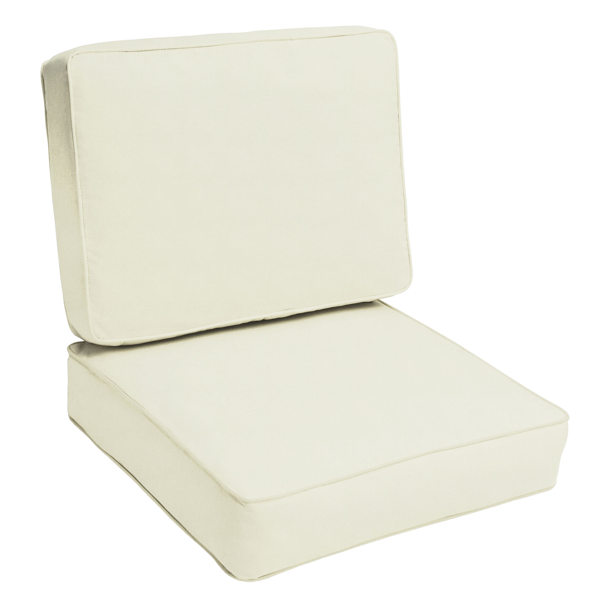 Sunbrella Indoor/Outdoor Chair Cushion, Ivory, 23.5" x 23", 5"