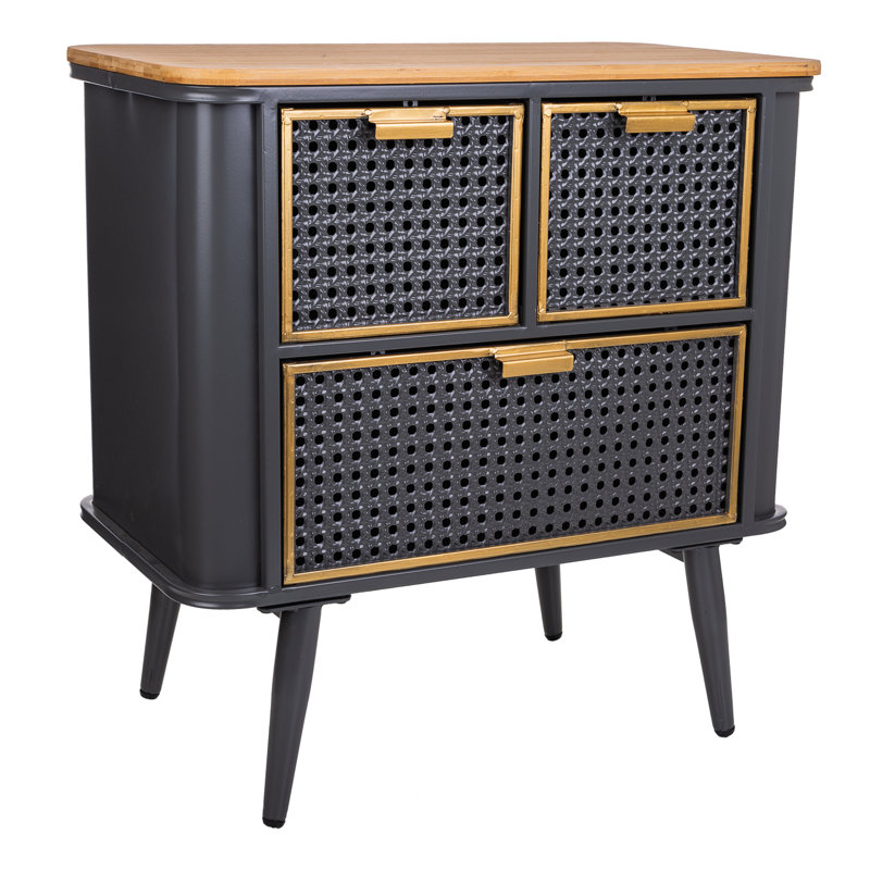 Willaims 58cm W Iron Bedside Table