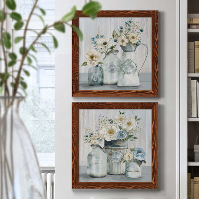 Allura French Garden Flowers I - ensemble de 2 peintures