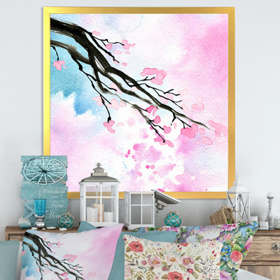 Branche de cerisier en fleurs