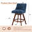  Counter Height Swivel Upholstered Bar Stools (Set of 6)-746823560