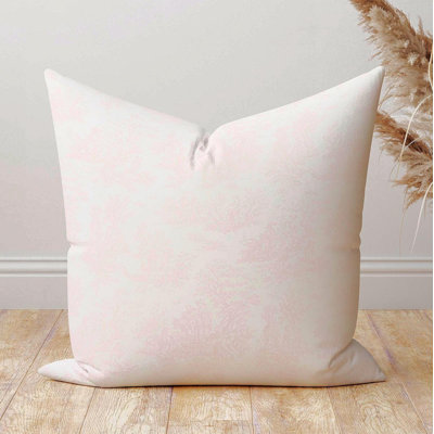 Light pink and white pastorale toile print pillow cover