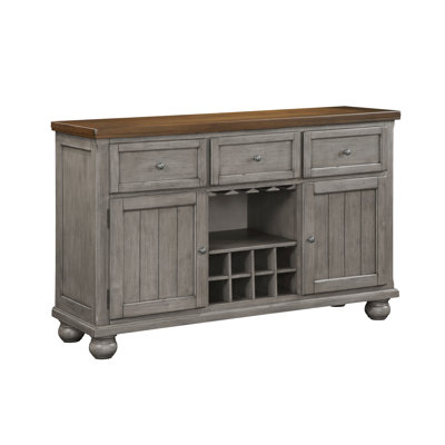 Armoire de rangement de style traditionnel avec tiroirs et support pour 8 bouteilles