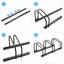  Support pour 3 vélos, support de garage intérieur, largeur de 2,4 po pour la plupart des vélos, 27,8 po x 12,6 po x 10,3 po, acier thermolaqué noir