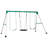 Backyard Discovery Little Brutus Heavy-Duty Metal A-Frame Swing Set