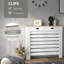 HOMCOM Radiator Cover with Drawer, Horizontal Slat, 111cm, White