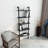 Modern Black Bookshelf with Metal Legs, 23.6 x 68.5 x 8.7 inches | 100% Melamine Coated Particle Board, Thickness: 0.7 inches | Numerous Adjustable Shelves, Wall-Mountable, Elegant Industrial Design for Home or Office-1184232312