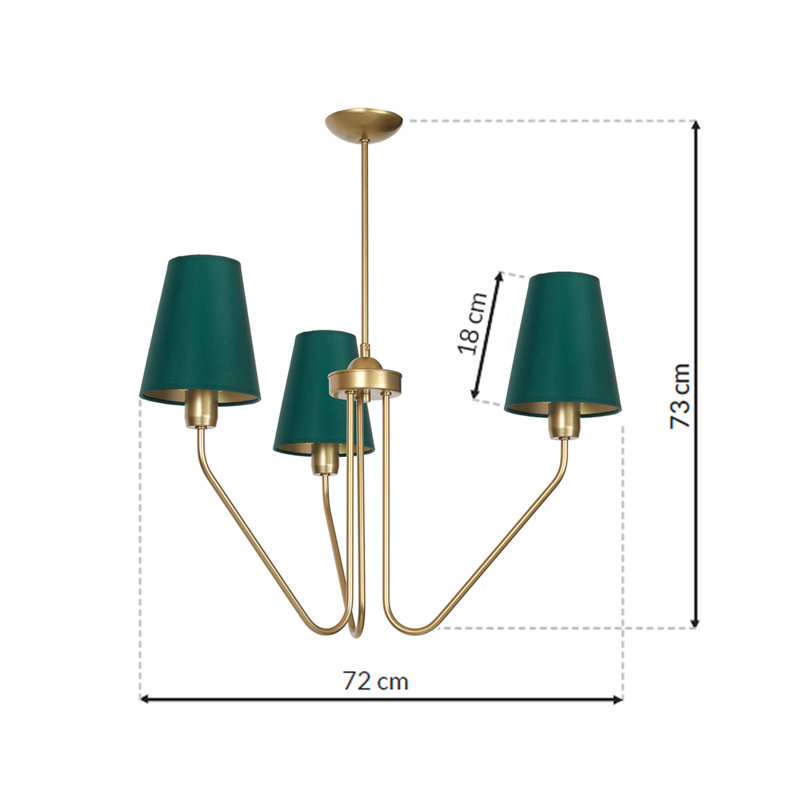 Kathryne 3 - Light Shaded Chandelier