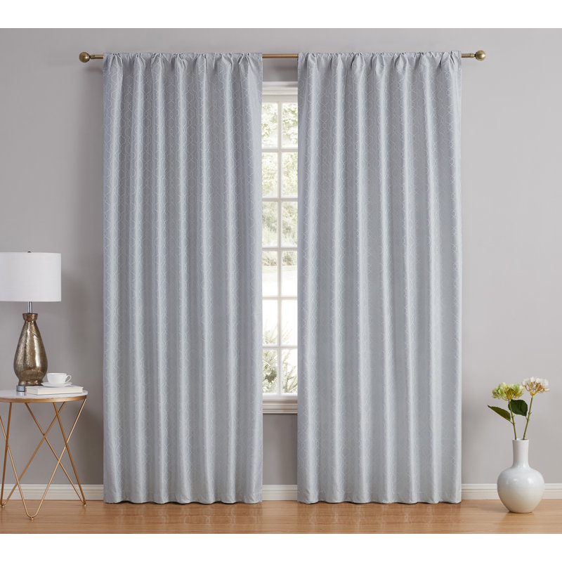 Ritenour Curtain Pair, 52" W x 63" L, White