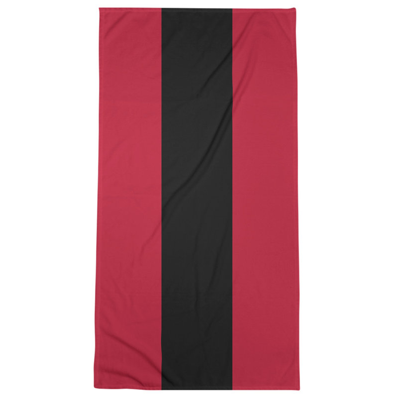 Microfiber Bath Towel, Atlanta Throwback Football Light Red/Black