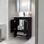 Meuble-lavabo 2 portes avec rangement ouvert