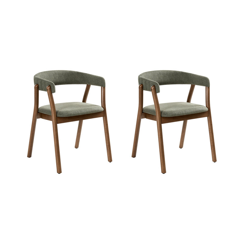 45cm H Fabric Upholstered Upholstered Back Armchair, Green