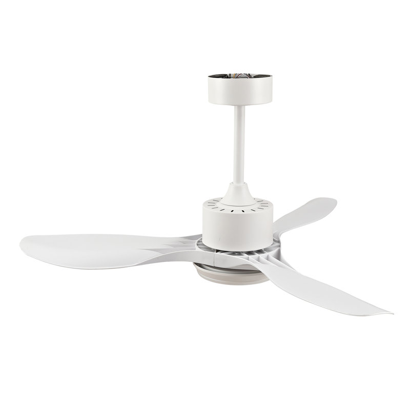Modern Ceiling Fan With Light, Featuring 3 Abs Plastic Blades, Remote Control Operation, Reversible Dc Motor, And Dimmable Led Lighting