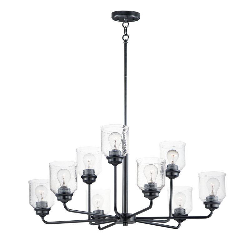 Nunez 9 - Light Dimmable Chandelier, Black