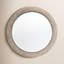 Miroir mural rond en bois massif Lana