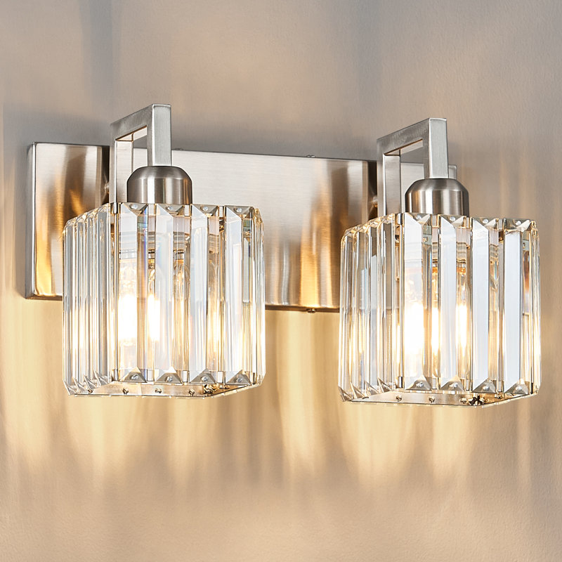 Lumière de coiffeuse Kyneisha, Deux lumières, Nickel sablé