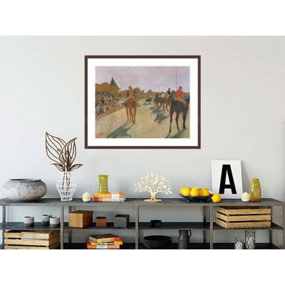 «The Parade or Race Horses in the Stands» par Edgar Degas, impression giclée encadrée