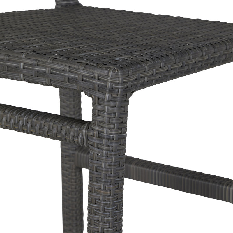 Skye 30" Patio Bar Stool with Cushion, Oyster, Dove Sunbrella® Linen, Welt