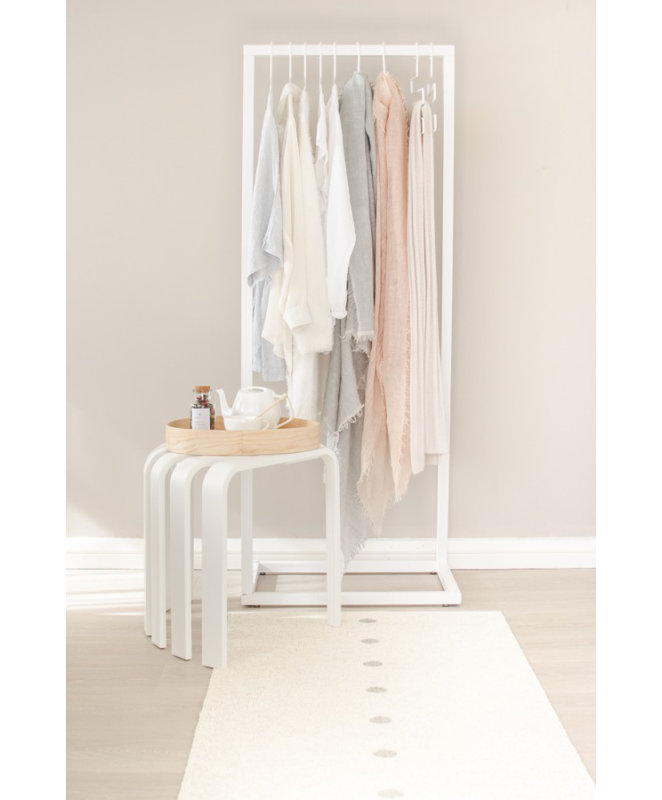 Tapis beige / gris Peg, Tapis de couloir 2 pi 3 po x 6 pi 6 po