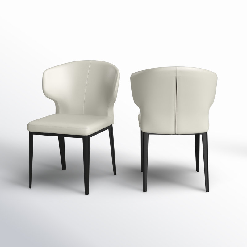 Chaises d'appoint Nakia, Similicuir beige