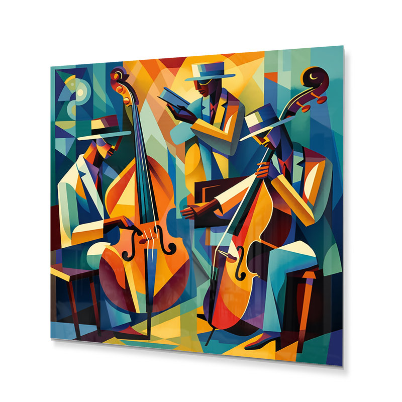 «Jazz Performance on Stage II», reproduction non encadrée sur métal, H 16 po x l 16 po x P 1 po