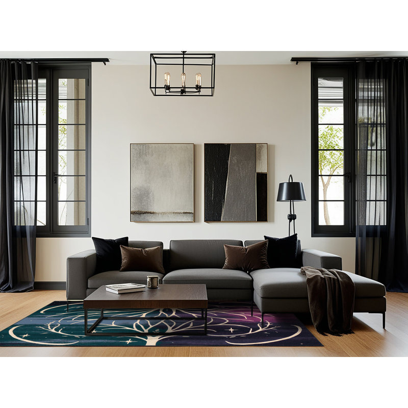 Forest Mirage Rug, Square 3'