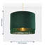 23cm H Velvet Drum Pendant Shade ( Uno )-71035725