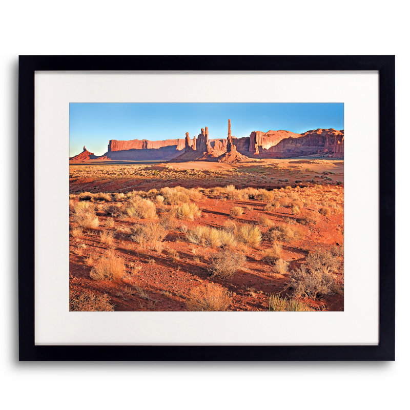 Late Evening Light On Monument Valley, Arizona Print by Bruce Heinemann, Black Framed Paper, 25.25" H x 31.25" W