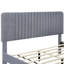 Ensemble de chambre avec lit plateforme 4 pièces avec tables de chevet et banc Amdi-88097128-88097126