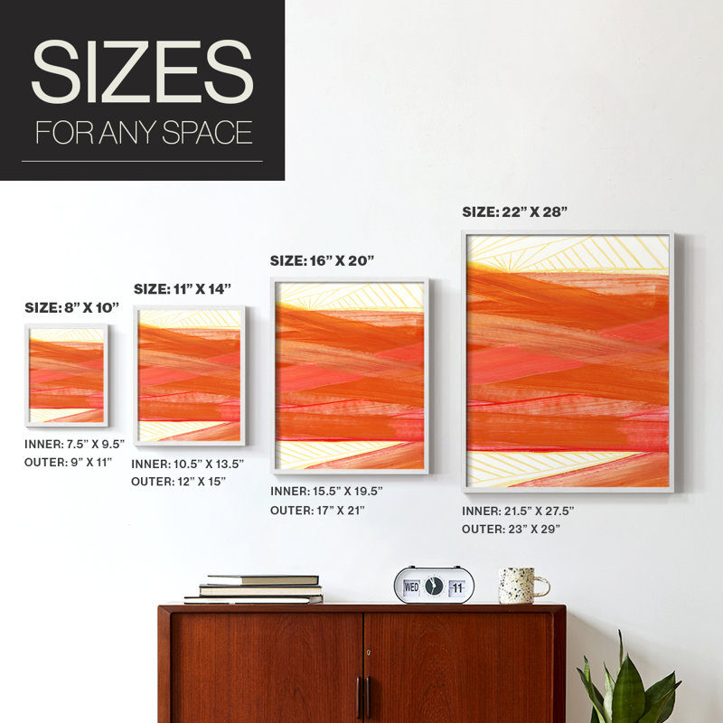 Warm Rays II, reproduction encadrée - bois massif, Blanc, H 28 po x l 22 po