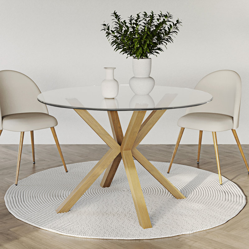 Charlie Metal Base Dining Table