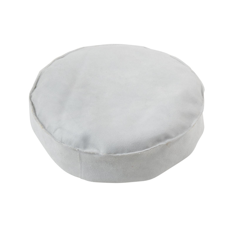 Mongolian Lamb Fur Stool, Gray