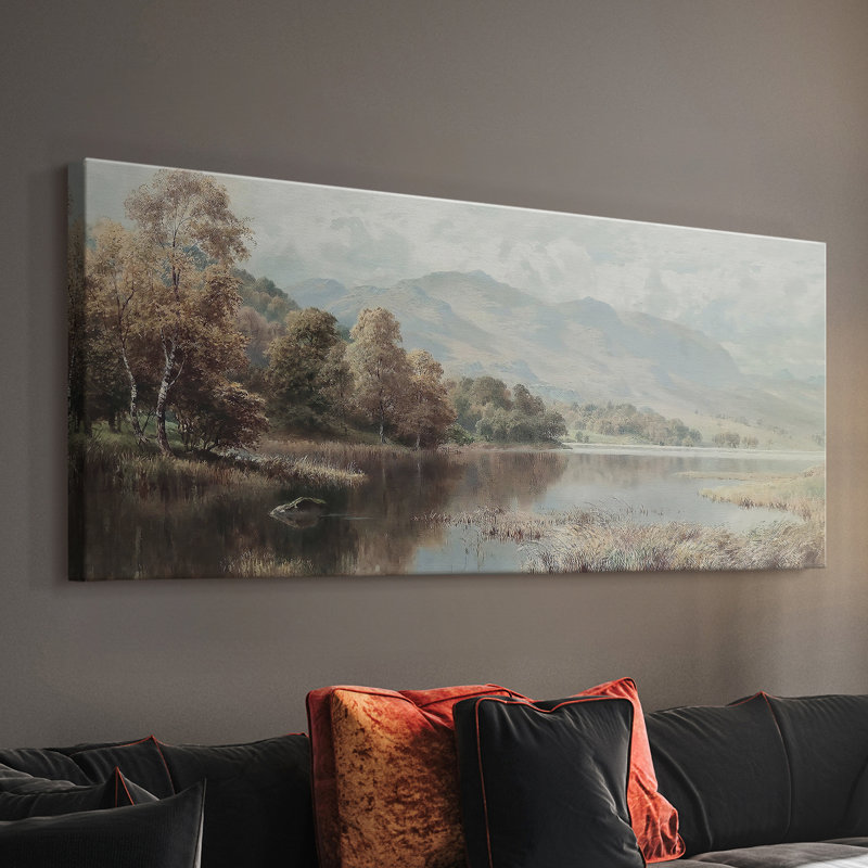 Série paysage - CCCLLXII - Toile tendue avec châssis - Prêt à être accroché, H 12 po x l 30 po