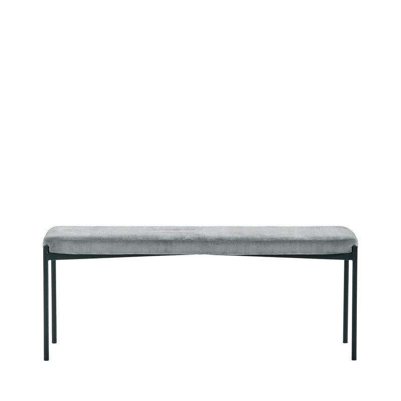 Fabric Upholstered Bench, Grey