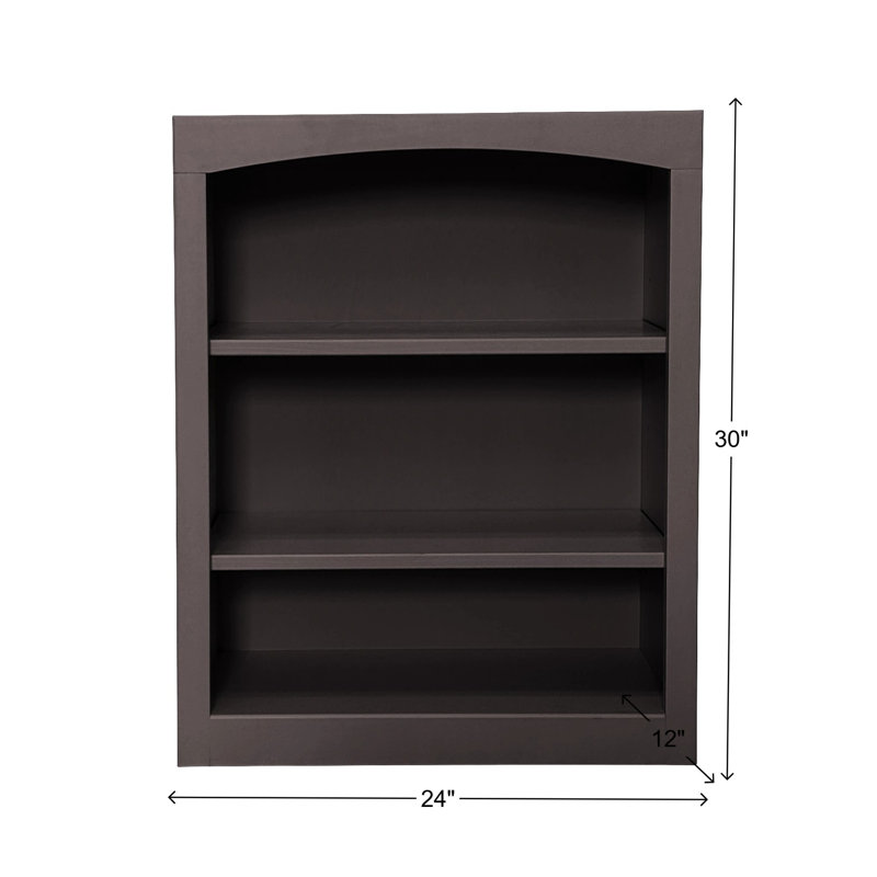 Bibliothèque classique Ossy, (3 tablettes) H 30 po x l 24 po x P 12 po, Noir uni