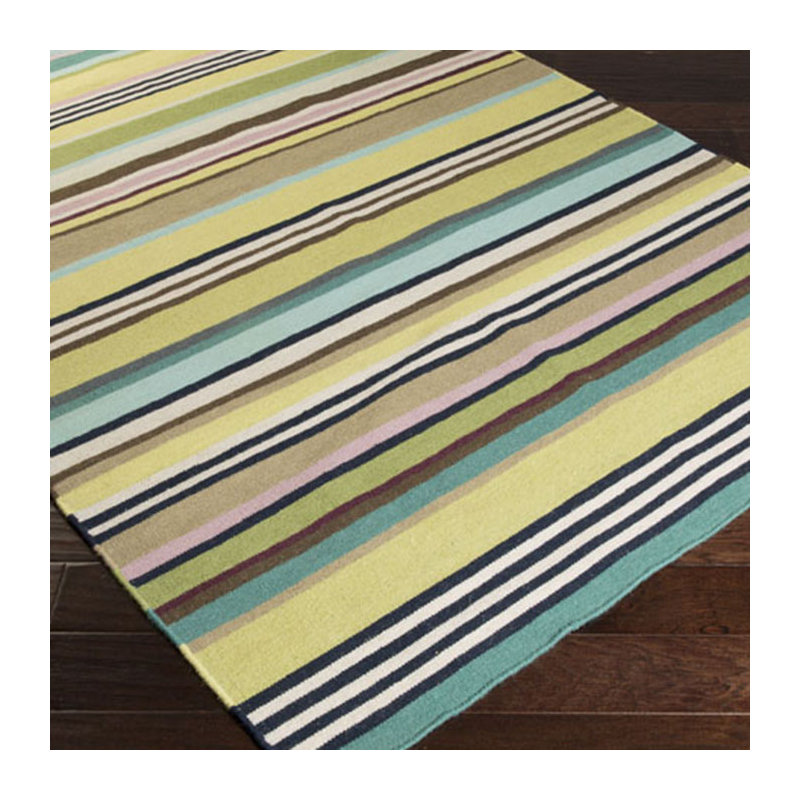 Wool Striped Indoor Rug, Rectangle 2' x 3'