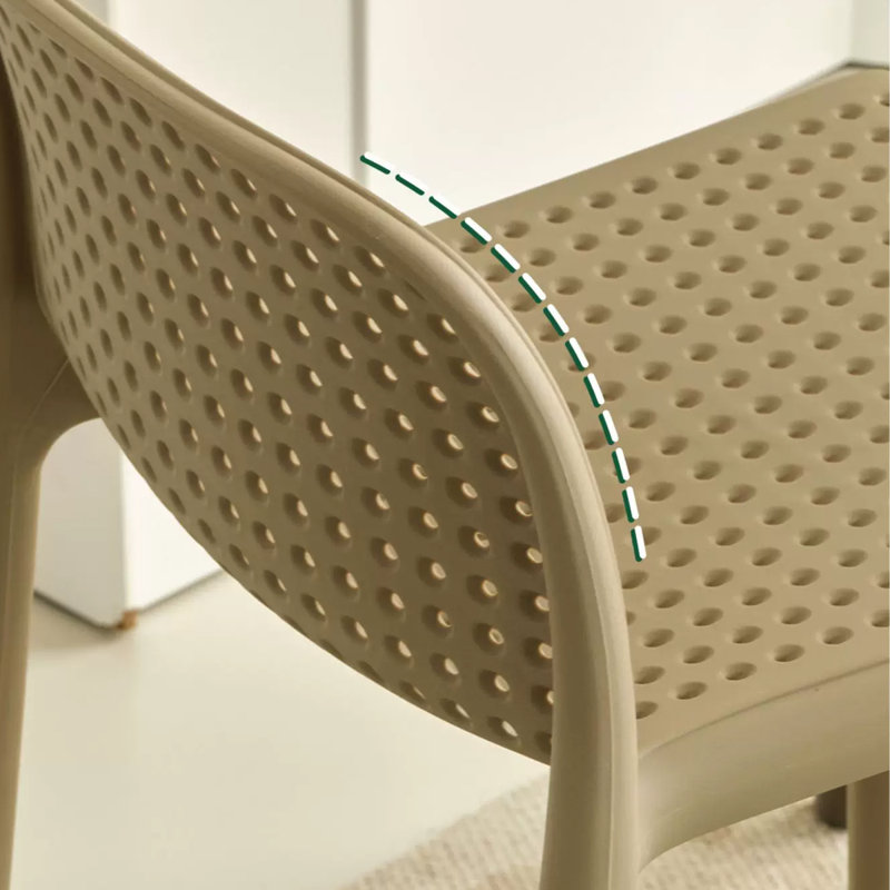 Chaise d'appoint à dossier couleur sable (ensemble de 2), Sand Colour, 29.53"