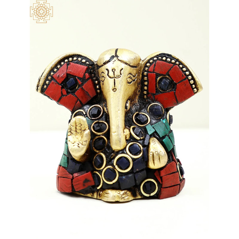 Bénédiction de Ganesha avec incrustations