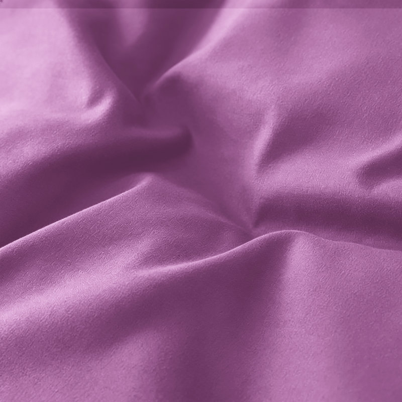 Plain Dyed Microfiber Duvet Cover Set with Pillowcases (3-Piece), Purple, King Duvet + 2 Additional Pieces