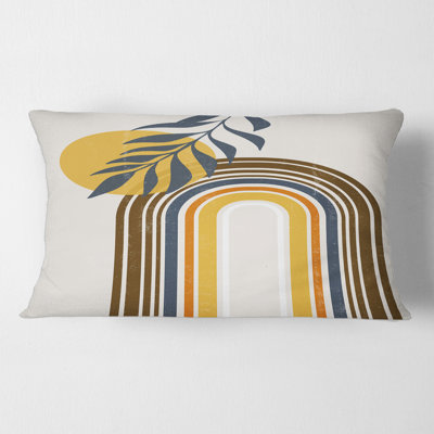 Housse et insert de coussin rectangulaire Sun Moon Leaves II