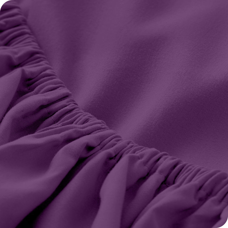Drap-housse en microfibre, Drap-housse pour lit simple TG, Prune