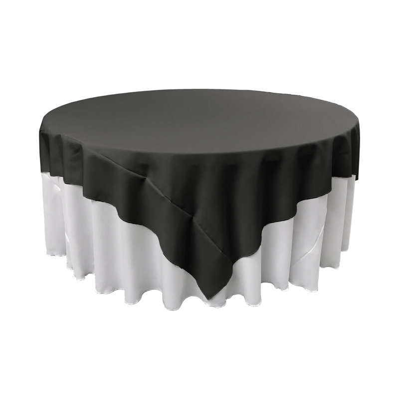 Solid Color Square Tablecloth - Basics by Wayfair™, Black, 90" Square