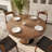 Mid-Century Solid Wood Round Yairi Kitchen Room For 2-8 People(1 Table With 2/4/6 Chairs)-1706669523-1706686366