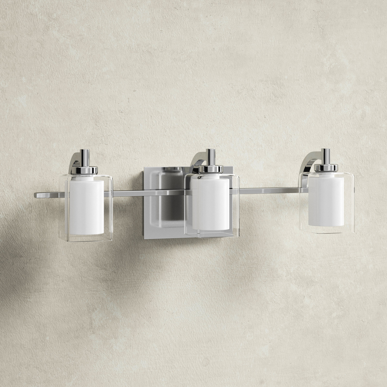 Amberley 3 Light Dimmable Vanity Light, Polished Chrome