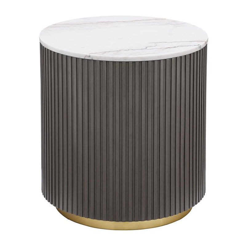 Tammy Round Marble Top End Table