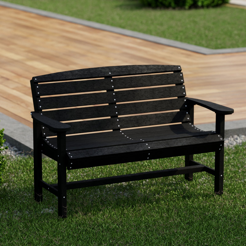 Banc d'extérieur classique, Noir