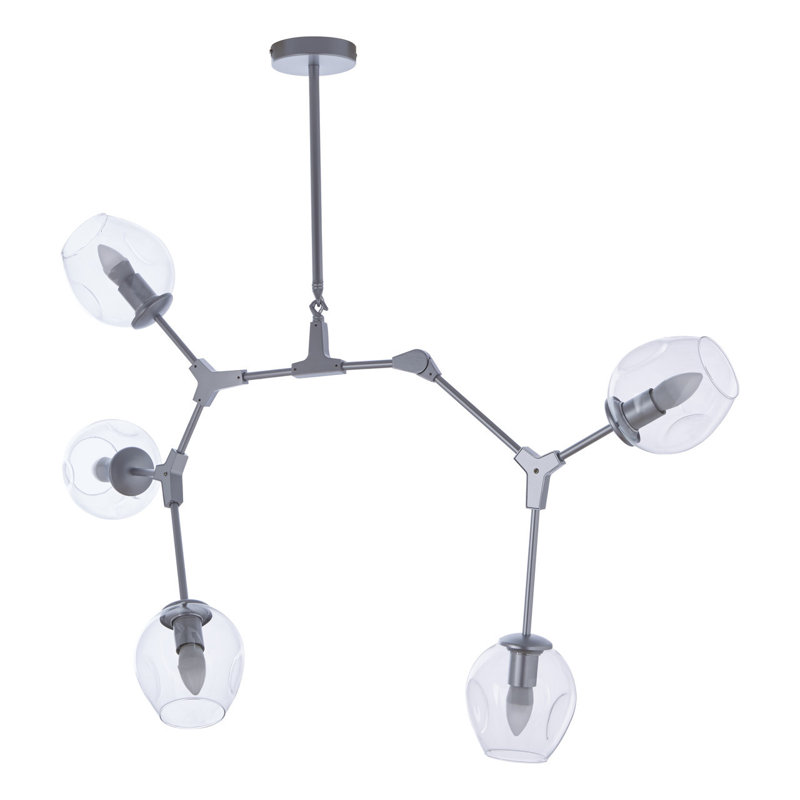 Kane 5 - Light Silver Geometric Pendant