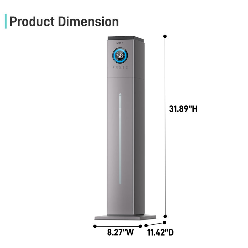 3.43 Gal. Ultrasonic 6-Speed Tower Humidifier For 861 Sq. Ft. With Aromatherapy, Sleep Mode & Timer