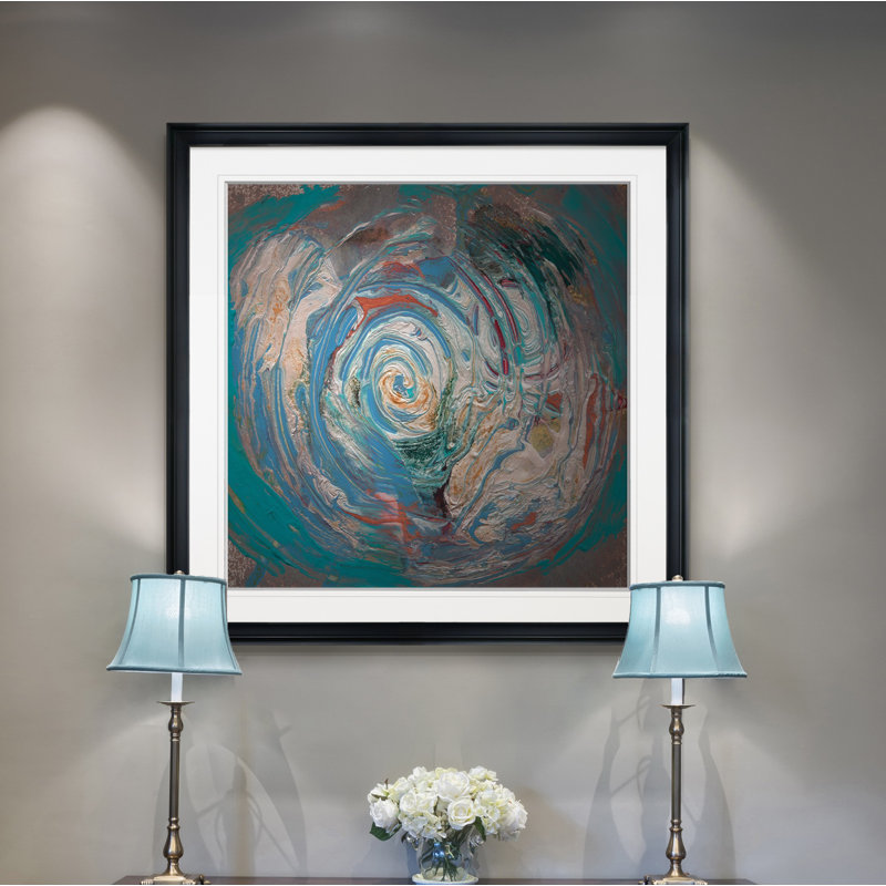 « space oddity ii », peinture, H 24 po x l 24 po x P 1,5 po, Cadre noir